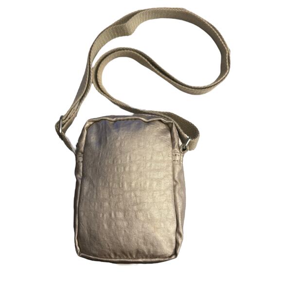 Kipling Mini Crossbody Wallet Golden Beige Purse Adj Strap Zip Pockets - Picture 5 of 11